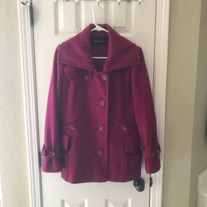 Magenta Pea Coat